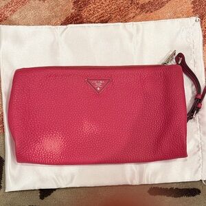 Prada Fuchsia Leather Wristlet